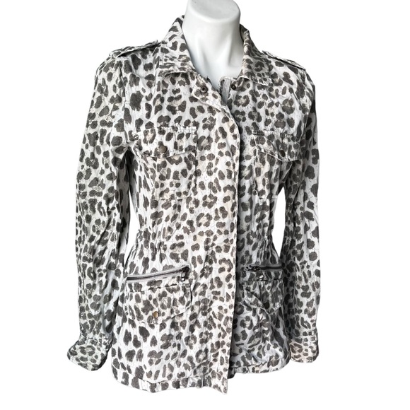 Lily Aldridge For Velvet Leopard Print Utility Jacket, Sz M - Picture 7 of 13